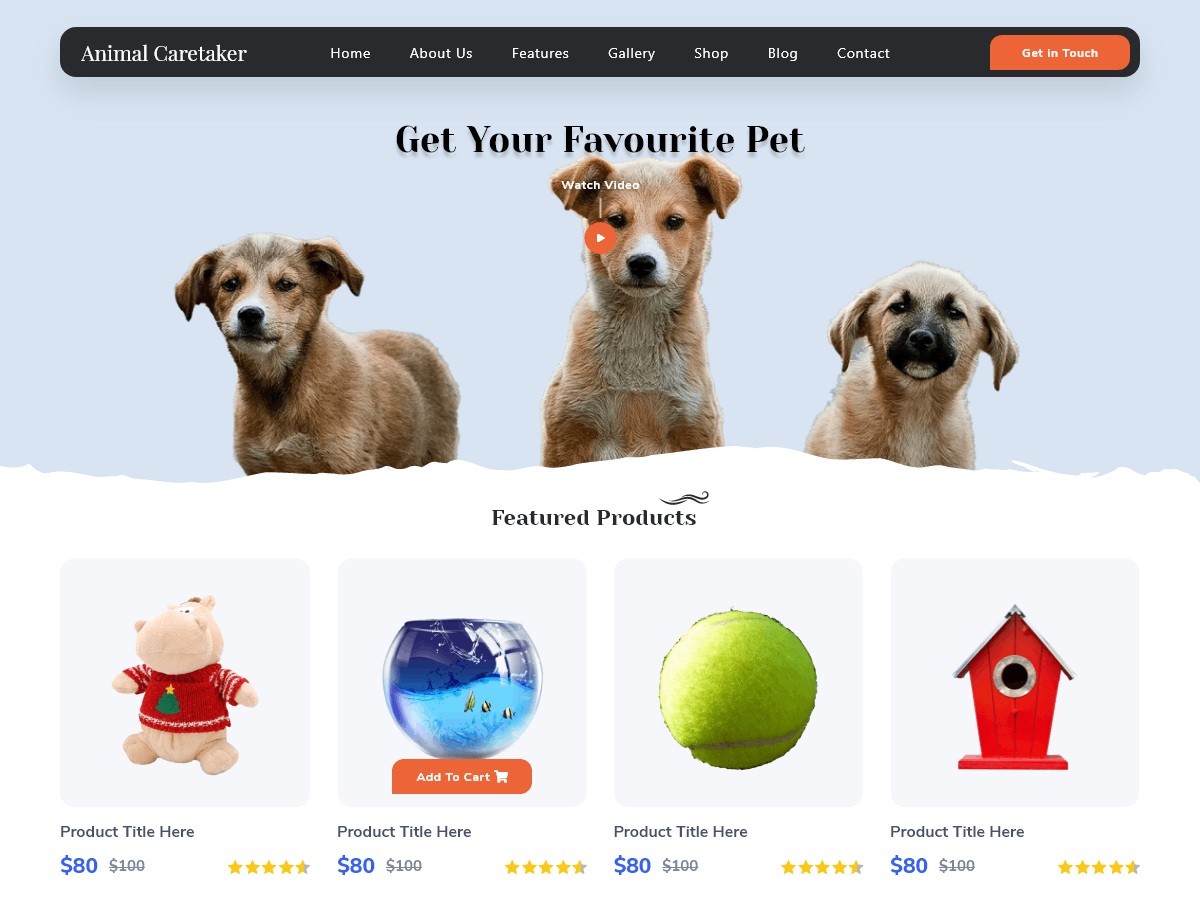 Animal Caretaker WordPress Theme